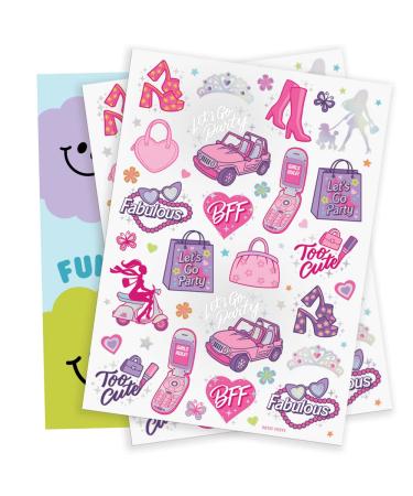 XO Fetti Pink Temporary Tattoos for Girls - 42 Styles | Birthday Party Supplies & Favors - Buy Online on GoSupps.com