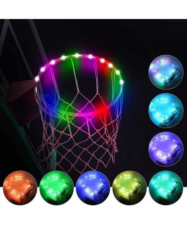 Led Lights Basketball Hoop,Remote Control Basketball Rim LED Light,Super Led light with 16 Colors , Waterproof,Super Bright to Play at Night Outdoors ,Good Gift for Kids Training and playing at night