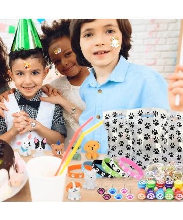 122PC Dog Party Gifts | Birthday Party Accessories for Dogs | Gift Bags DIY Facial Stickers Keychains & Stickers for Kids - Buy Online on GoSupps.com