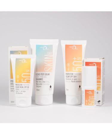  Noche Y Dia Travel sun protection pack. SPF 50+ sunscreen 75ml facial sunscreen 50ml Alfer Sun 100ml and sensitive area stick 50+ 13g. Suitable for air travel. Night brand - Buy Online on GoSupps.com
