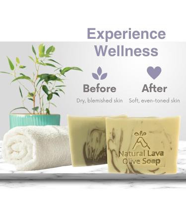 Olive Oil Lava Soap Bar - Unscented All-Natural Castile Soap for All Skin Types | Handmade Cold Process Men's Body Wash - Made in the USA - Buy Online on GoSupps.com