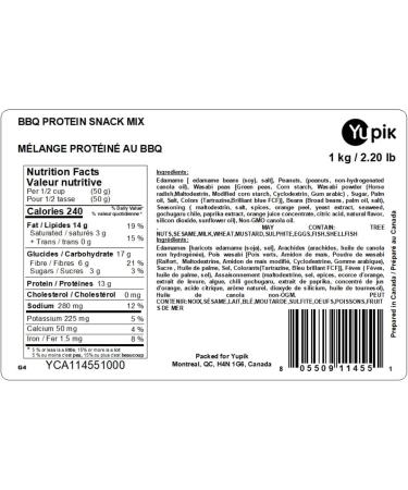 BBQ PROTEIN SNACK MIX- 1KG Non-GMO - Buy Online on GoSupps.com