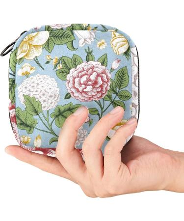 Sanitary Napkin Storage Bag Portable Period Bag - Multicolor Hydrangea Design - Buy Online on GoSupps.com