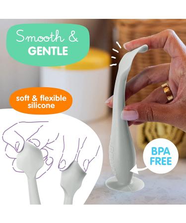 Bumco Baby Diaper Rash Cream Applicator - Baby Bum Brush for Butt Paste - Newborn Essentials and Baby Shower Gift - Gray - Buy Online on GoSupps.com
