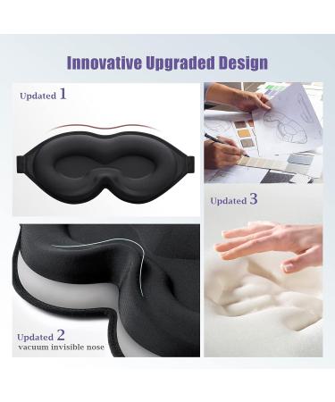 onaEz Super Soft Milk Ice Silk 3D Contoured Sleep Mask for Travel, Yoga, Nap - Black - Buy Online on GoSupps.com