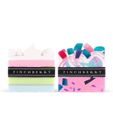 FinchBerry Natural 2 Bar Soap Set: Darling & Spark | Shea Butter & Coconut Oil | Hand & Body Bar Soap for Dry Skin | Organic Ingredients - Buy Online on GoSupps.com