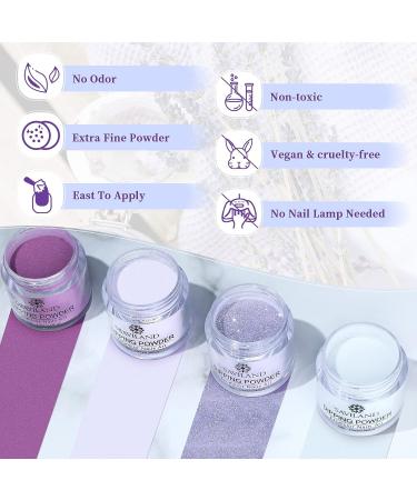 Saviland Nail Dip Powder Set - 12 Colors Glitter White Pink Clear Dipping Powder Kit for French Manicure & Nail Art - Buy Online on GoSupps.com