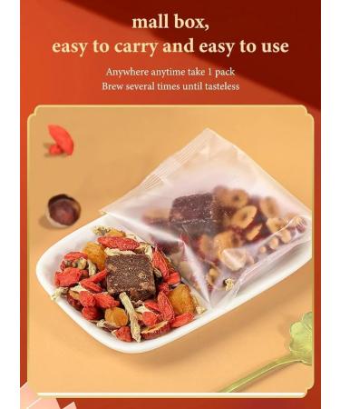 Ginger Jujube Tea with Brown Sugar Longan Red Date Lycium Barbarum Brown Sugar Ginger Tea Red Dates Ginger Tea Herbal Tea Bags Chinese Tea for Women (1BOX) - Buy Online on GoSupps.com