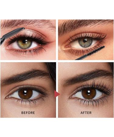 2 in 1 Waterproof Mascara Small Brush for Thin and Short Eyelashes Natural Lengthening and Thickening Effect Extra Long Eyelashes Volumizing Eyelashes Anti-limescale. (1 Pcs) - Buy Online on GoSupps.com