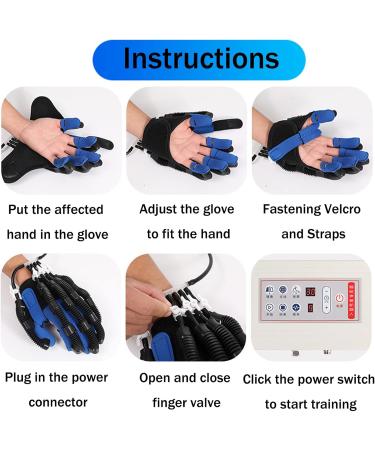 Rehabilitation Robot Gloves Finger Gloves for Stroke Hemiplegia Patients Straightening Brace Guard Protector with Single Finger Training and Mirror Mode(Size:Right-L) - Buy Online on GoSupps.com