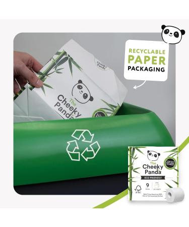 Buy The Cheeky Panda Eco Bamboo Toilet Paper - 3-Layer 9 Rolls x 200 Sheets Plastic-Free 2-Pack | Sustainable Klopapier for International Shipping - Buy Online on GoSupps.com