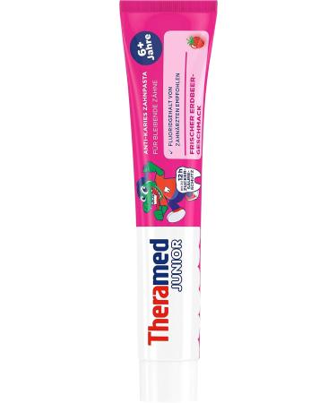 Theramed Junior Strawberry Cream - 6 x 75 ml | Best International Shipping for Kids' Oral Care - Buy Online on GoSupps.com