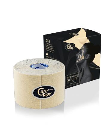 CureTape Beauty Kinesiology Tape | Anti-Wrinkle Face Tape | Face Lift Tape for Toning, Firming & Tightening The Skin | Kinesiology Tape for Face and Sensitive Skin | Soft on The Skin & Waterresistant 1 - Buy Online on GoSupps.com