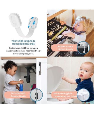 Child Safety Cupboard Locks - 6 Pcs Baby Proofing Kit for Kitchen Cupboards, Fridge & Drawers - Buy Online on GoSupps.com