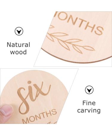Toyvian Monthly Milestone Wooden Monthly Baby Milestone Cards Newborn Photography Props Baby Growth and Pregnancy Growth Cards Milestone Wooden Circles Milestone Cards - Buy Online on GoSupps.com