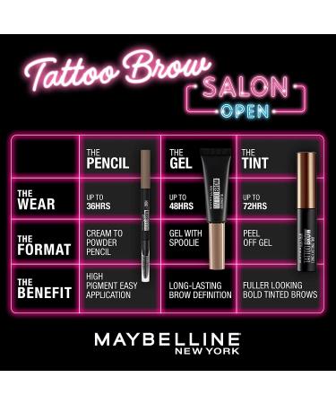 Maybelline Brow Tattoo Longlasting Tint - Dark Brown 4.9ml | Perfect Eyebrow Definition - Buy Online on GoSupps.com