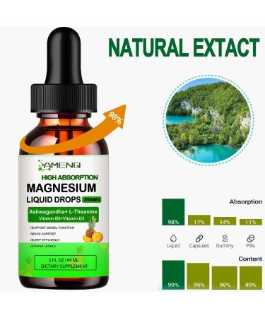 Liquid Magnesium Supplement Organic 5-in-1 Magnesium Complex Drops Glycinate Taurate Oxide Malate Citrate w/L-Theanine Ashwagandha for Cortisol Sleep* Stress Muscle Pineapple - Buy Online on GoSupps.com