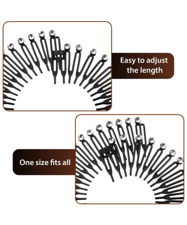 20-Piece Full Circular Stretch Comb Headbands - Flexible Plastic Hair Wrap for Women and Girls - Buy Online on GoSupps.com