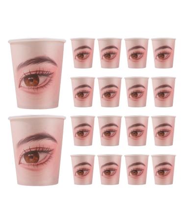 Shakven Eyelash Training Aids Eyelash Extension Supplies Aids - 20x Eyelash Training Paper Cup for Adults Makeup Artist Eyelash Beautician