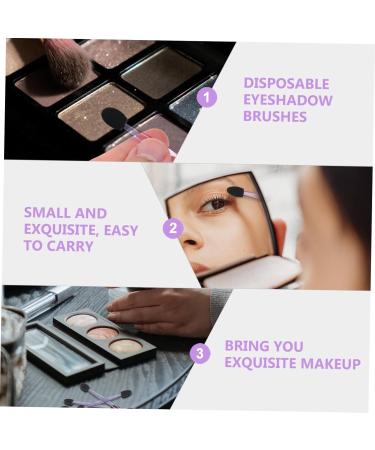 BIUDECO 100pcs Eye Shadow Stick Blending Eyeshadow Brush Eyeshadow Makeup Sticks Rubber Cotton Black 7.5x0.5cm Black - Buy Online on GoSupps.com