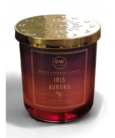 Richly Scented Candle Hand Poured Single Wick Pink Jar Tin Lid Scented Iris Aurora Candle