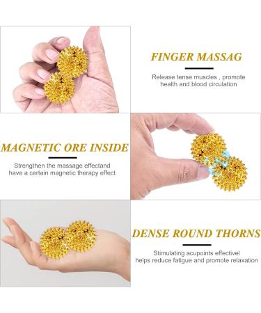 Acupressure Ball Set - 32mm Magnetic Hedgehog Massage Balls for Stress Relief & Foot Massage (Gold) - Buy Online on GoSupps.com