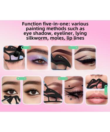  Rocky Green Rocky Green Eye Makeup Stencil for Beginners and Professionals | Reusable and easy to use perfect for eyeshadow eyeliner and liner (blue) - Buy Online on GoSupps.com