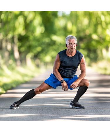 Fullsoft Medical Graded Compression Stockings 30-40 mmHg for Men & Women - Knee Socks for Hiking & Running - Large/X-Large - 3-Pack - Black - Buy Online on GoSupps.com