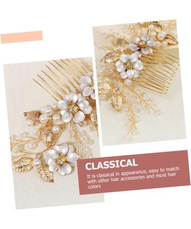 DRESSOOS Bead Hair Comb Wedding Headpiece for Bride Brides Hair Comb Flowers Decor Bridal Headpieces for Wedding Bunny Ears for Kids Crystal Decor The Flowers Bridesmaid Accessories Pearl - Buy Online on GoSupps.com