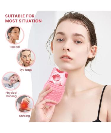 Ice Mold & Face Roller - Reusable Silicone Ice Roller for Facial Treatment De-Puff Eyes & Tone Skin (Blue - Buy Online on GoSupps.com