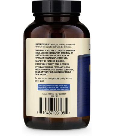 Dr. Mercola Keto Krill Oil - 180 Capsules with Choline & Phospholipids for Optimal Health - Buy Online on GoSupps.com