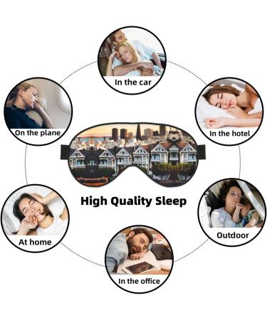 San Francisco Print Soft Eye Mask - Comfortable Sleep Mask for Travel & Naps | Ideal Eyeshade for Women & Men - Buy Online on GoSupps.com