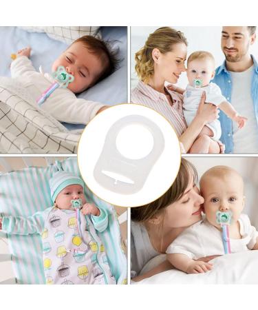 10pcs Transparent Silicone Button Rings | Pacifier Chain & Holder Clip Adapter | Baby Silicone Ring for Pacifiers - Buy Online on GoSupps.com