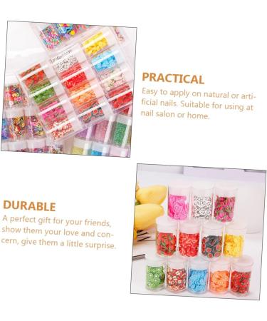 Healeved 36 Boxes Nail Art Accessories Resin Charms Slices Polymer Clay Spacer Beads 3D Slice Fruits Phone Shell Charms Resin Making Charms Nail Art Slices Manual Decorations Soft Pottery 14.2X8.8X2.5CMx3pcs Assorted Colorx3pcs - Buy Online on GoSupps.com