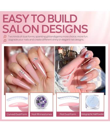 Modelones Poly Gel Kit - 6 Nude Colors Extension Nail Art Set for DIY Manicure - Buy Online on GoSupps.com