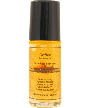 Coffee Perfume Oil 1.0 Oz Portable Roll-On Fragrance with Long-Lasting Scent Delightful Essential Oils and Jojoba Oil For Daily Use