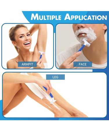 50 Sets Disposable Razors in Bulk - Twin Blade Razors with Shaving Cream | Individually Wrapped for Men & Women | Perfect for Homeless Hotels Shelters & Travel - Buy Online on GoSupps.com