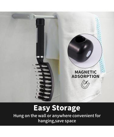 Chef Vinny 2 Pack Boar Bristle Hair Brush Curved and Vented Detangling Hair Brush for Women Long Thick Thin Curly & Tangled Hair Vent Brush Paddle Brush - Buy Online on GoSupps.com