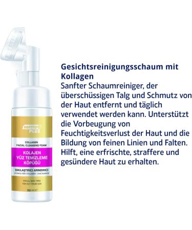 SofttoPlus Softto+Plus Facial Cleansing Foam 150 ml with collagen gentle cleansing moisturizing and smoothing for radiant skin - Buy Online on GoSupps.com