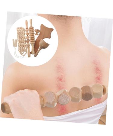 Healvian 12 STK Wooden Massage Tools Set - Back Muscle Therapy Device Engraved Roll Rod & Contour Board for Optimal Recovery - Buy Online on GoSupps.com