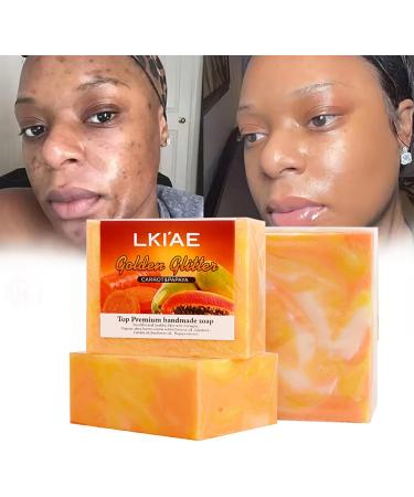  AILKE BOOST LUSTER LKIAE Natural Carrot & Papaya Handmade Soap Face & Body Wash Whitening Gentle Clean Skin Lightening Skin & Hydrating Reduce Acne Dark Spots 150 g (Pack of 1) - Buy Online on GoSupps.com