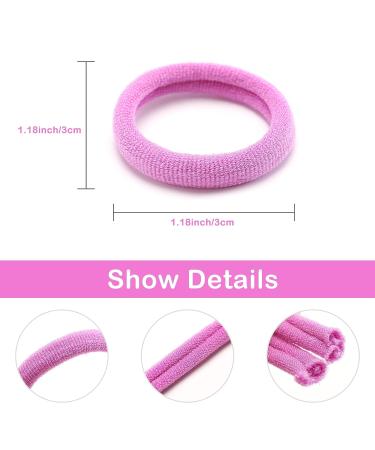 200PCS Multicolor Baby Toddler Hair Ties - No Crease Elastics for Kids Girls | Small Ponytail Holders - Pinky Color - Buy Online on GoSupps.com