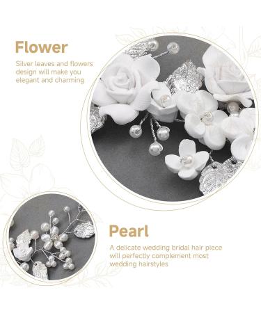 Koorium wedding hair accessories for women wedding tiaras for bride silver hair clips Crystal Headpieces Flower Headband Bridal Hair Pieces Pearl Hair Accessories Hair Styling Accessories - Buy Online on GoSupps.com