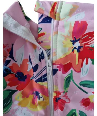 Baby UV Sunsuit | Moon Snow Baby Swimming Costume | One Piece Swimsuit | Girls Rashguard 1-2 Years | Hummingbirds/Pink - Buy Online on GoSupps.com