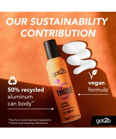 Schwarzkopf got2b Twisted Curling Hair Mousse Anti-Frizz Formula Desgined for Curls Lasts up to 96 Hours Vegan 250 ml 250 ml (Pack of 1) - Buy Online on GoSupps.com