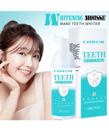 Teeth Whitening Mousse - 2pcs Cleansing Foam for Intensive Stain Removal | Improve Brightness, Reduce Yellowing | Mouthwash - Buy Online on GoSupps.com