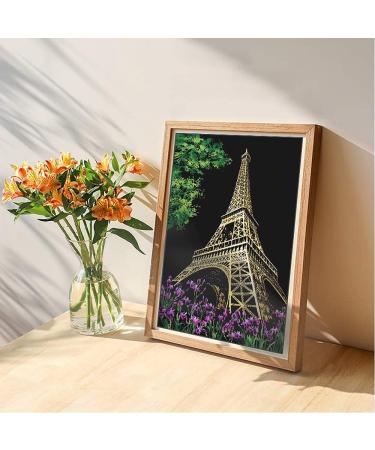 Rainbow Scratch Painting Kit for Adults & Teens - Eiffel Tower/Big Ben Theme - DIY Craft Art Set - Creative Gift - 16'' x 11.2'' - Includes 3 Tools - Buy Online on GoSupps.com