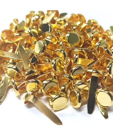 100 Pcs Brass Paper Fasteners  8x17mm Plated Mini Brads for Scrapbooking Crafts DIY Projects (Gold) - Buy Online on GoSupps.com
