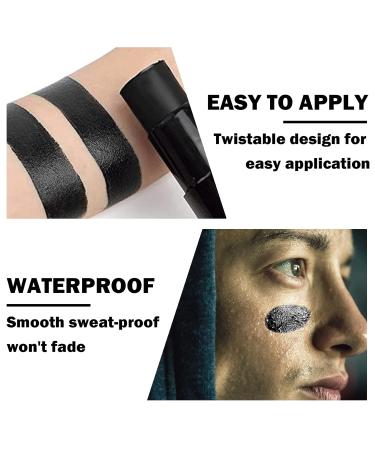 Black Face Paint Stick - Eye Black for Sports Halloween Zombie & Clown Makeup | High-Quality Body Paint & Foundation - Buy Online on GoSupps.com