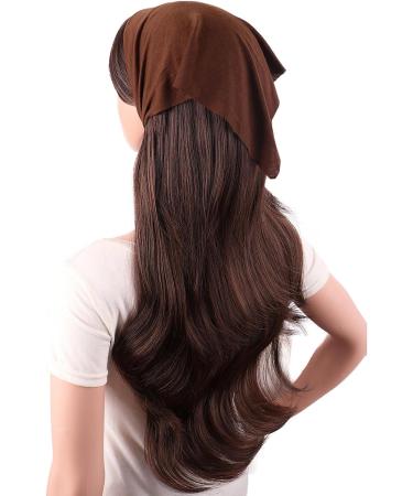 MapofBeauty 13 Inch 6 Pieces Soft Elastic Triangle Non-slip Bandana Head Scarves Headband (Black/Grey/Deep Coffee/Brown/Light Brown/Khaki) - Buy Online on GoSupps.com
